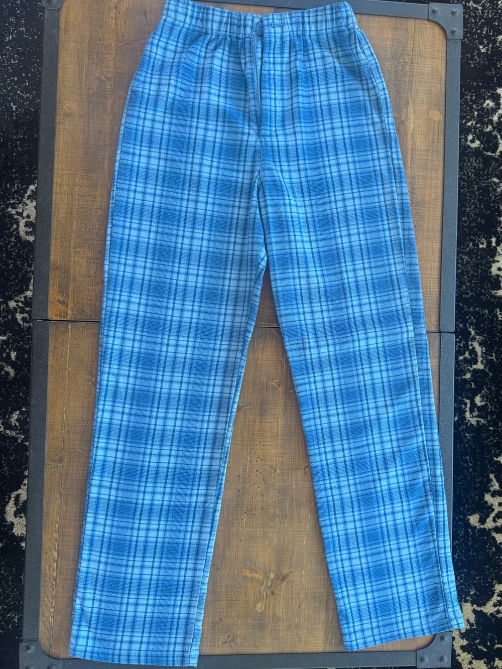 Brandy Melville Blue Plaid Pants